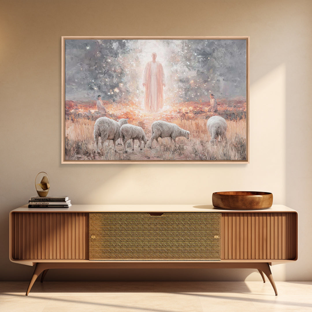 Radiant Messiah – Framed Canvas Print – Christian Art Canvas – Christian Christmas Art – Christian Wall Art – Christmas Art – Jesus Paintin