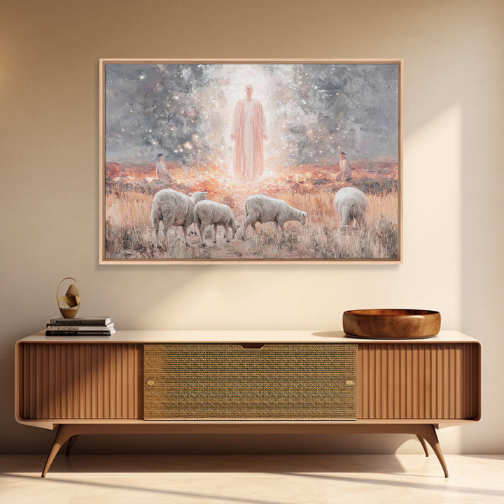Radiant Messiah – Framed Canvas Print – Christian Art Canvas – Christian Christmas Art – Christian Wall Art – Christmas Art – Jesus Paintin