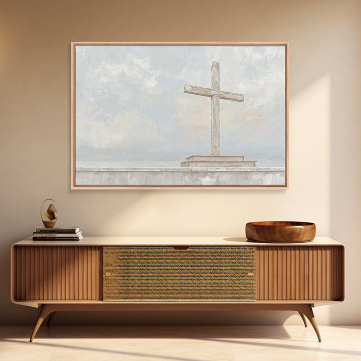 Light Of Redemption, Framed Canvas Print, Christian Wall Art, Christian Art Canvas, Subtle Christian Art, Christian Gift