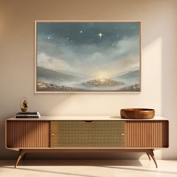 City Of Bethlehem | Framed Canvas Print | Christian Wall Art | Christian Christmas Art | Christian Art Canvas | Christmas Wall Art | Christ