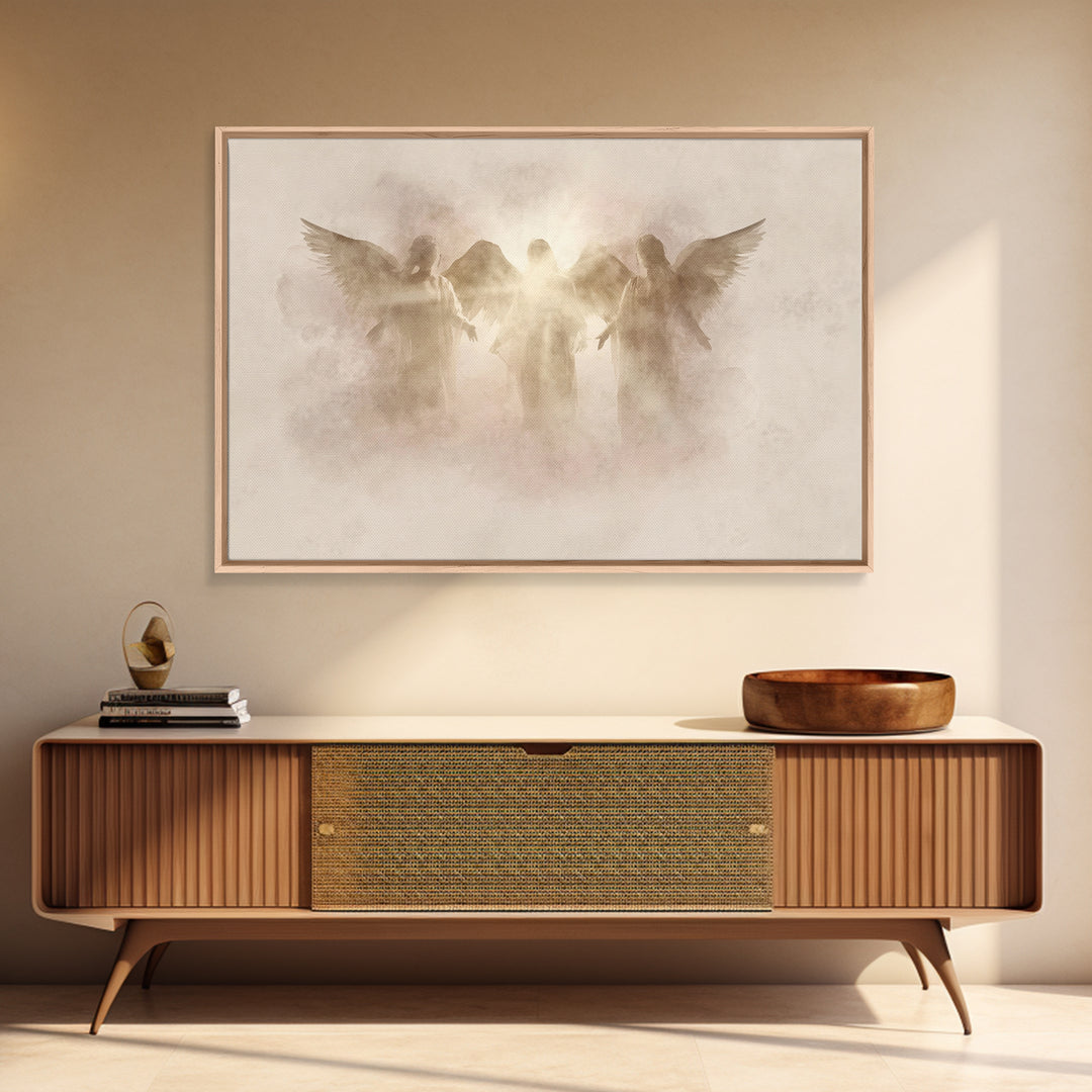 Trinity Of Light – Framed Canvas Print – Christian Art Canvas – Christian Wall Art – Christian Decor – Christmas Art – Subtle Christian Art