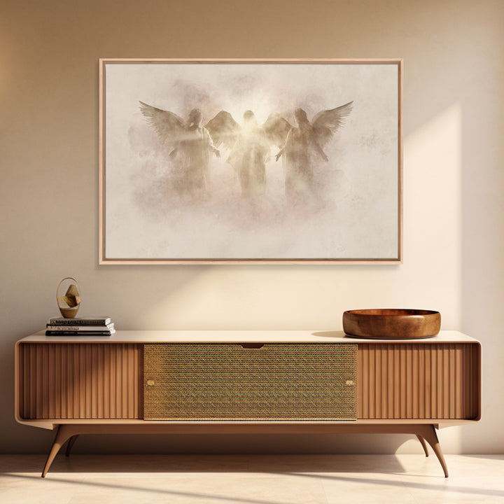 Trinity Of Light – Framed Canvas Print – Christian Art Canvas – Christian Wall Art – Christian Decor – Christmas Art – Subtle Christian Art