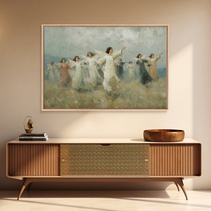 Peaceful Ascension – Framed Canvas Print – Christian Art Print – Christian Wall Art – Christian Art Canvas – Unique Christian Art
