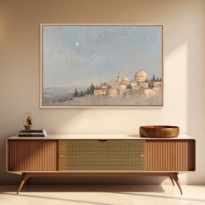 Star Over Bethlehem – Framed Canvas Print – Christian Wall Art – Christmas Art – Christian Art Canvas – Christian Christmas Art