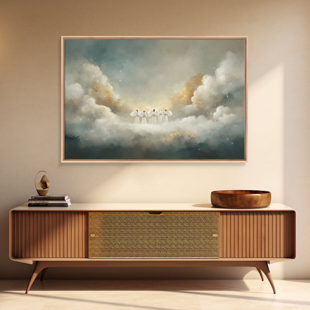 Ascension Glory | Framed Canvas Print | Christian Art Canvas | Large Christian Painting | Christian Christmas Art | Christian Decor For Hom