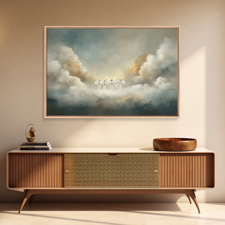 Ascension Glory | Framed Canvas Print | Christian Art Canvas | Large Christian Painting | Christian Christmas Art | Christian Decor For Hom