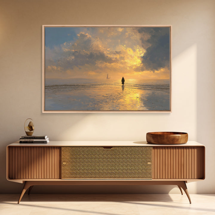 Sunset Promise – Framed Canvas Print – Christian Art Canvas – Jesus Painting – Christian Wall Art – Christmas Art – Christian Decor