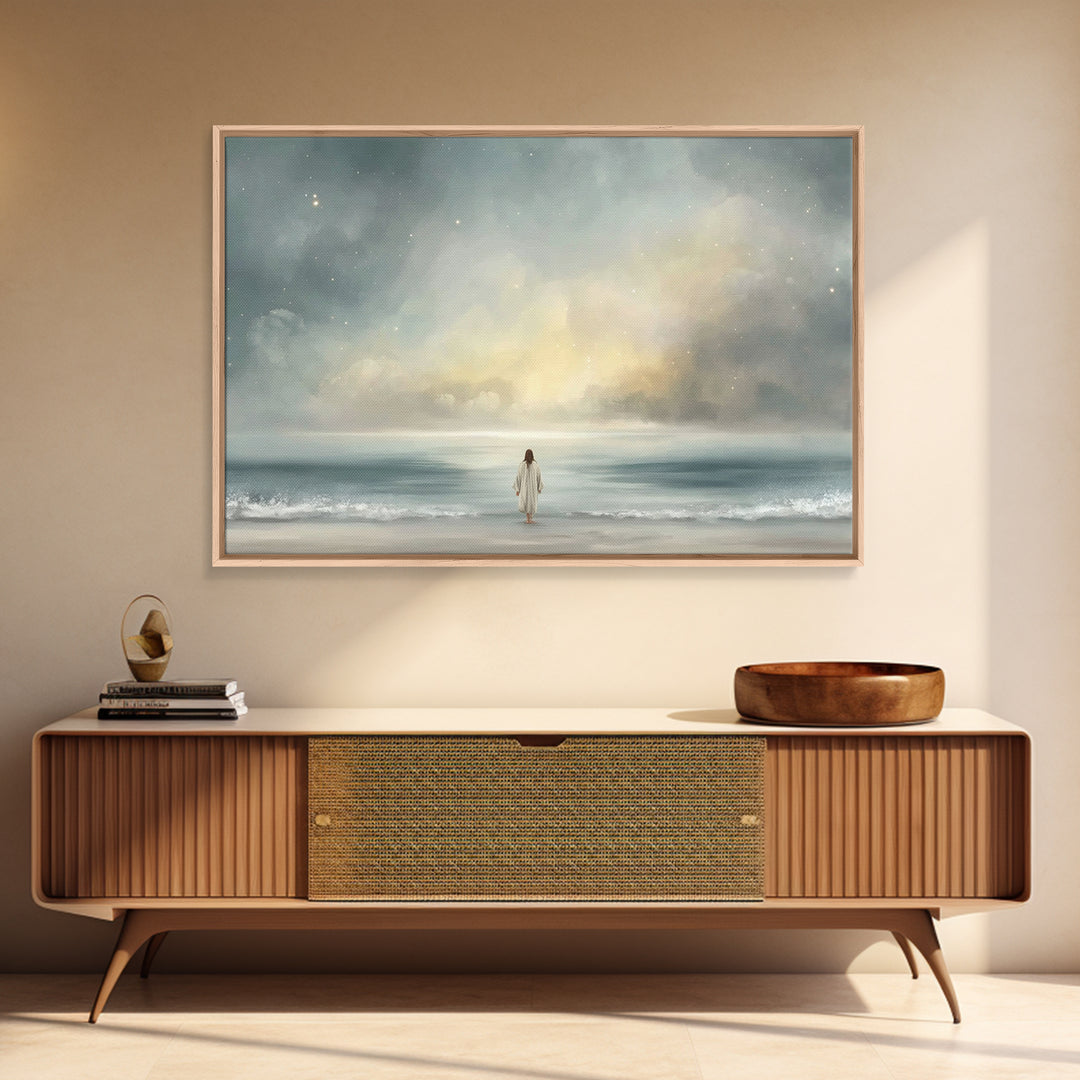 Eternal Dawn – Framed Canvas Print – Christian Wall Art – Jesus Painting – Christian Art Canvas – Christian Christmas Art – Christian Gift