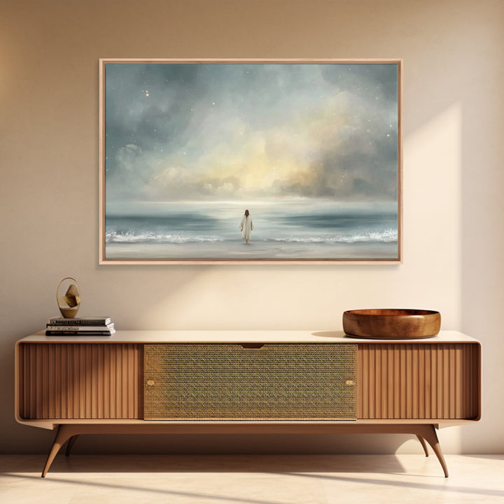 Eternal Dawn – Framed Canvas Print – Christian Wall Art – Jesus Painting – Christian Art Canvas – Christian Christmas Art – Christian Gift