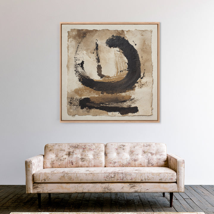 Expressive Musical Rhythm Painted as Ink Strokes Canvas Print, Calligraphy Art, Digital Download Art, Living Room Decor, Script, CAL-1x1-72