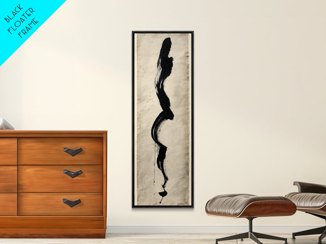Modern Calligraphy Wave Canvas Print, Calligraphy Art, Fine Art Print, Living Room Decor, Fine Art, Script, Wall Decor, CAL-1x3-94