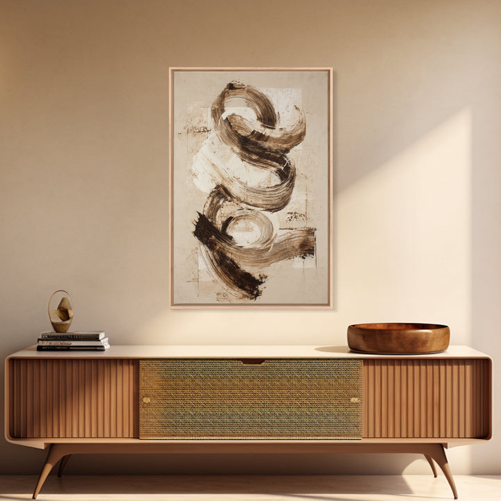 Expressive Musical Rhythm Painted as Ink Strokes Canvas Print, Calligraphy Art, Japanese Decor, Living Room Decor, Script, CAL-2x3-32