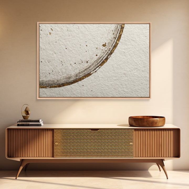 Japanese Brush Mark Circle Canvas Print, Calligraphy Art, Living Room Wall Art, Living Room Decor, Script, Spiritual Wall Art, CAL-3x2-32