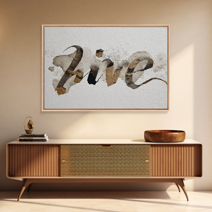 Expressive Musical Rhythm Painted as Ink Strokes Canvas Print, Calligraphy Art, Japanese Art, Living Room Decor, Script, CAL-3x2-52