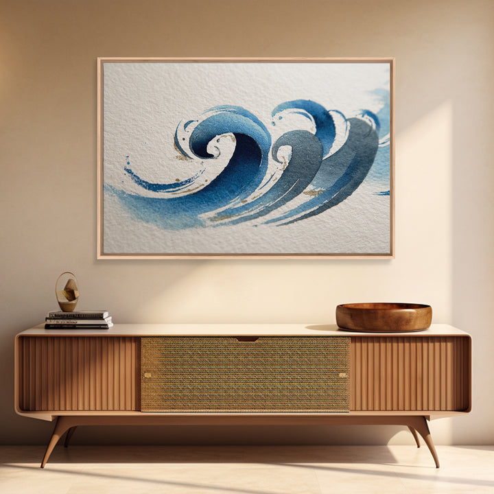 Modern Calligraphy Wave Canvas Print, Calligraphy Art, Calligraphy, Living Room Decor, Fine Art, Script, Digital Download Art, CAL-3x2-62