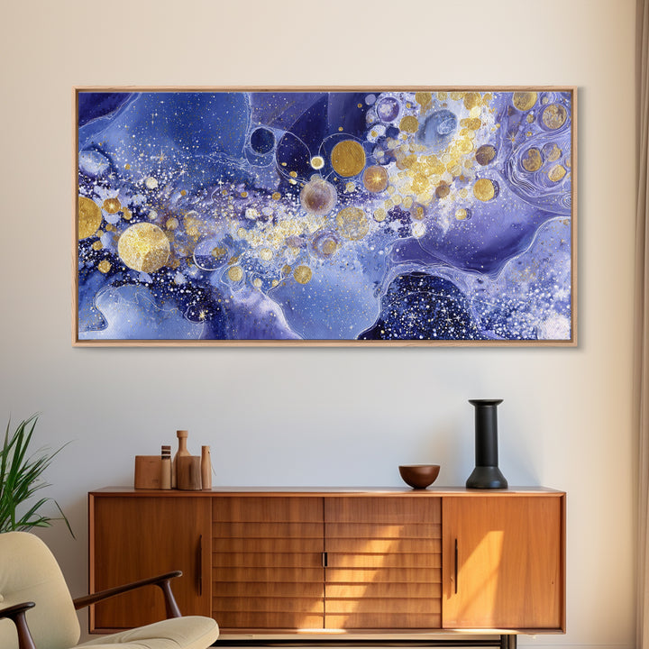 Astronaut Helmet Reflecting a Field of Stars Canvas Print, Celestial Art, Modern Art, Living Room Decor, Celestial, CEL-2x1-59