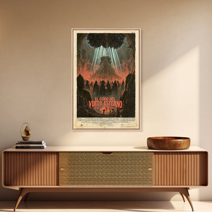 The Choir Of The Outer Void, Italian Language Horror Movie Poster, 1970s Horror Art, Lovecraftian Horror Poster, Framed Canvas Print