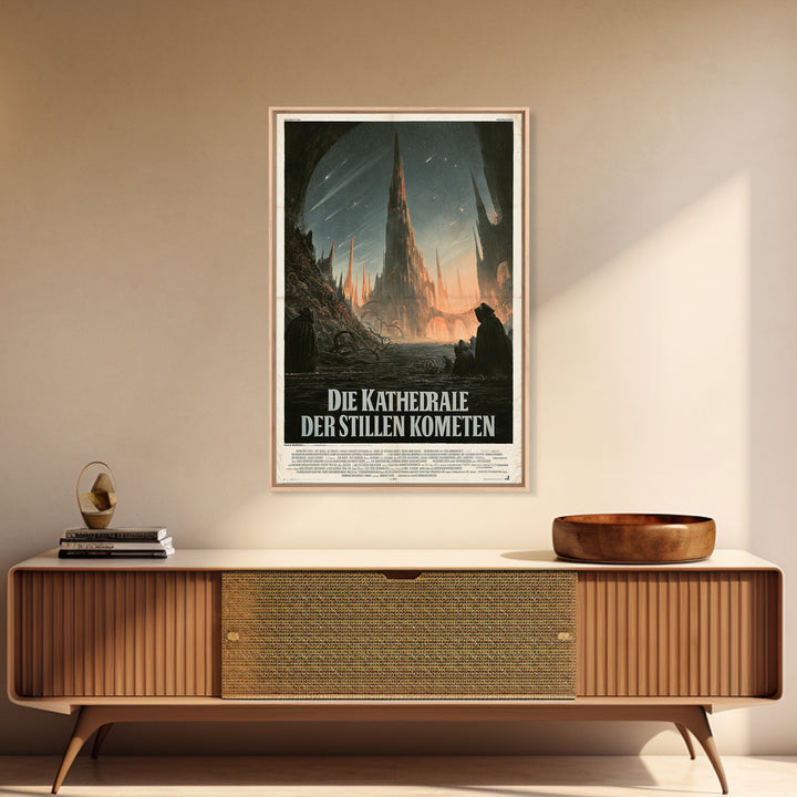 The Cathedral Of Silent Comets, German Language Horror Movie Poster, 1960s Horror Art, Retro Horror Movie Art, Canvas Print