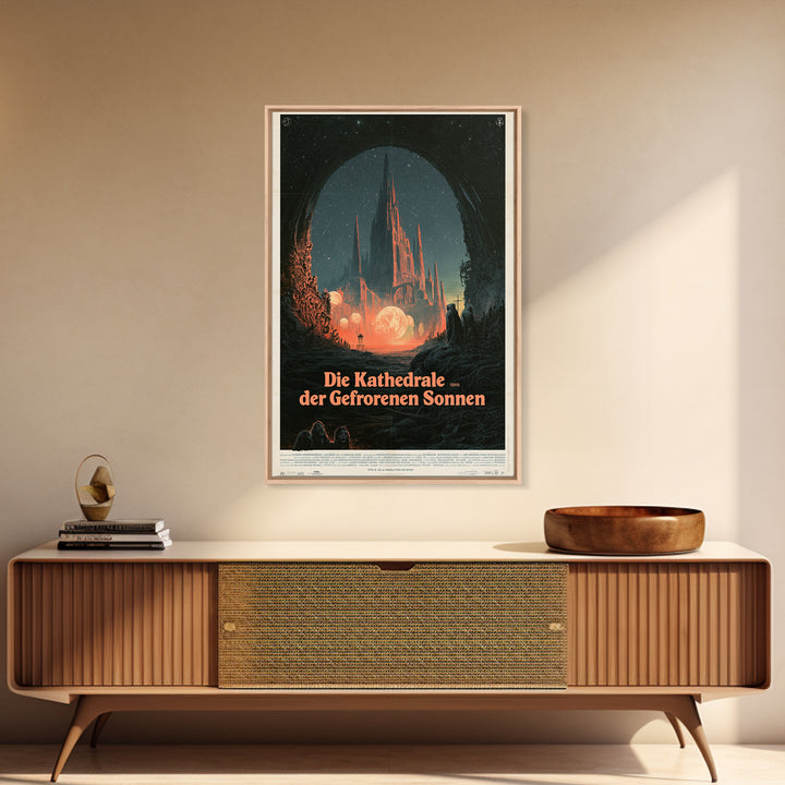 The Cathedral Of Frozen Suns, German Language Horror Movie Poster, 1960s Horror Art, Cult Horror Poster, Framed Canvas Print
