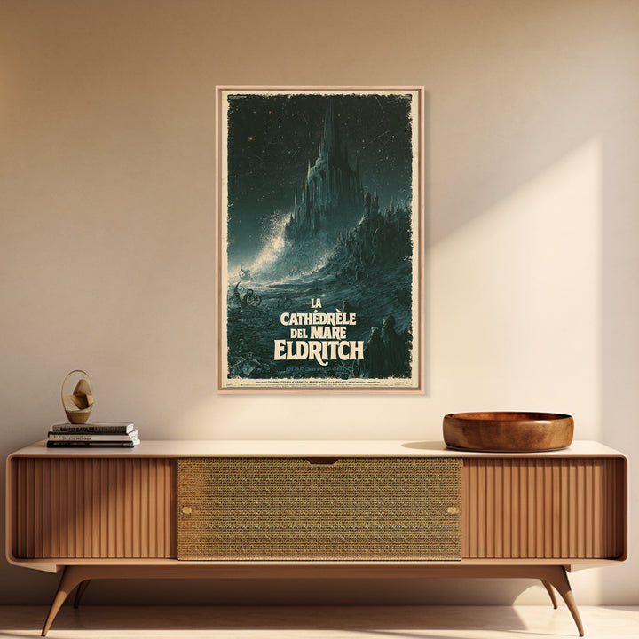 The Cathedral Of The Eldritch Sea, Italian Language Horror Movie Poster, 1970s Horror Art, Cult Horror Poster, Framed Canvas Print