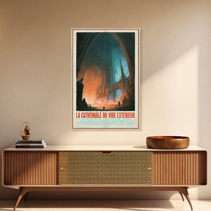 The Cathedral Of The Outer Void, French Language Horror Movie Poster, 1960s Horror Art, Lovecraftian Horror Poster, Framed Canvas Print