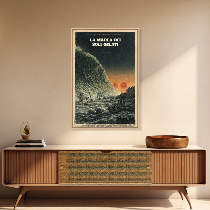 The Tide Of Frozen Suns, Italian Language Horror Movie Poster, 1970s Horror Art, Gothic Cinema Wall Art, Framed Canvas Print