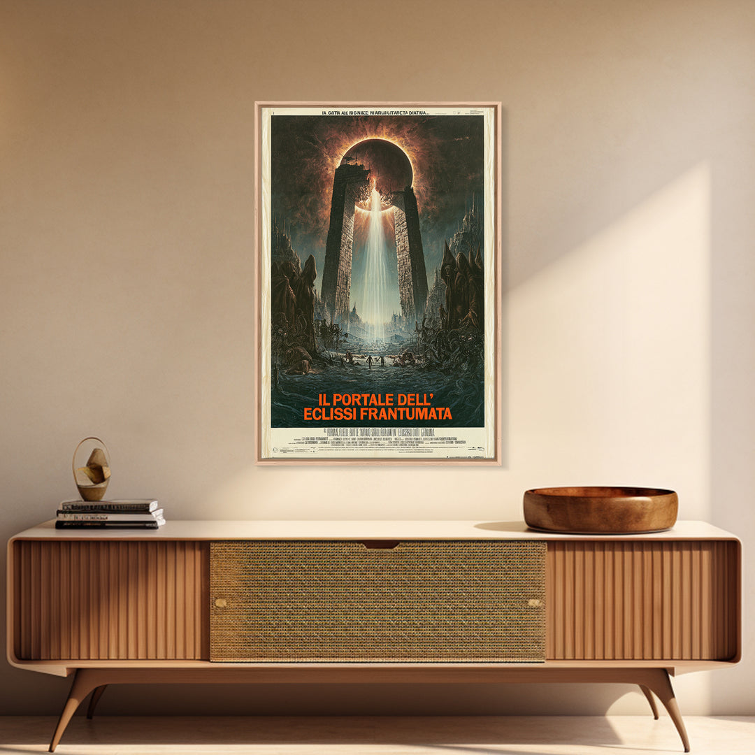 The Gate Of The Shattered Eclipse, Italian Language Horror Movie Poster, 1970s Horror Art, Retro Horror Movie Art, Canvas Print