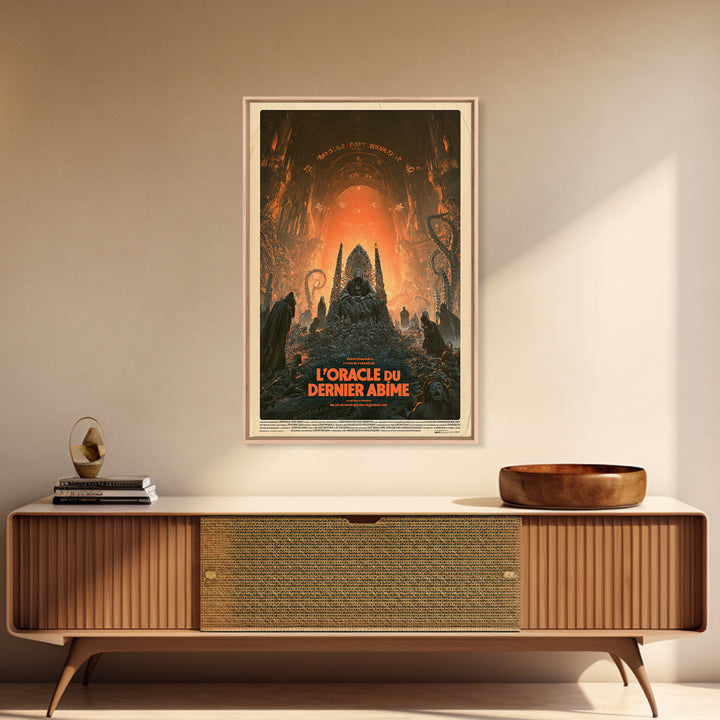 The Oracle Of The Last Abyss, French Language Horror Movie Poster, 1960s Horror Art, Cosmic Horror Movie Art, Canvas Print, Macabre Wall Art