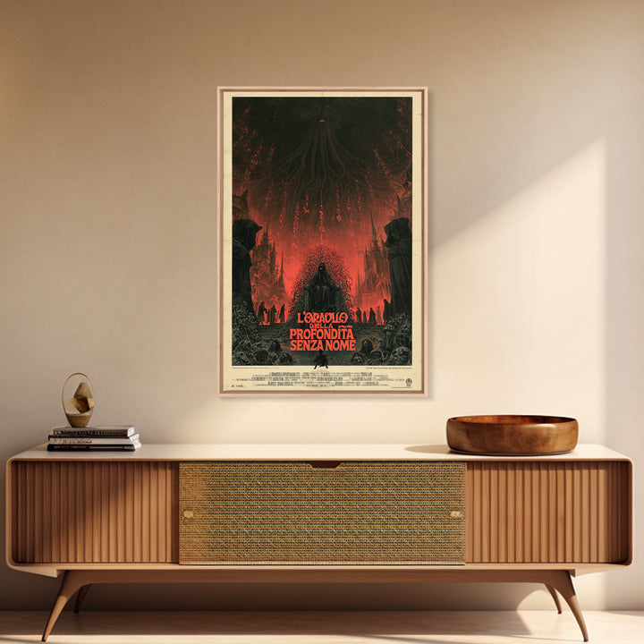 The Oracle Of The Nameless Deep, Italian Language Horror Movie Poster, 1970s Horror Art, Cosmic Horror Movie Art, Canvas Print