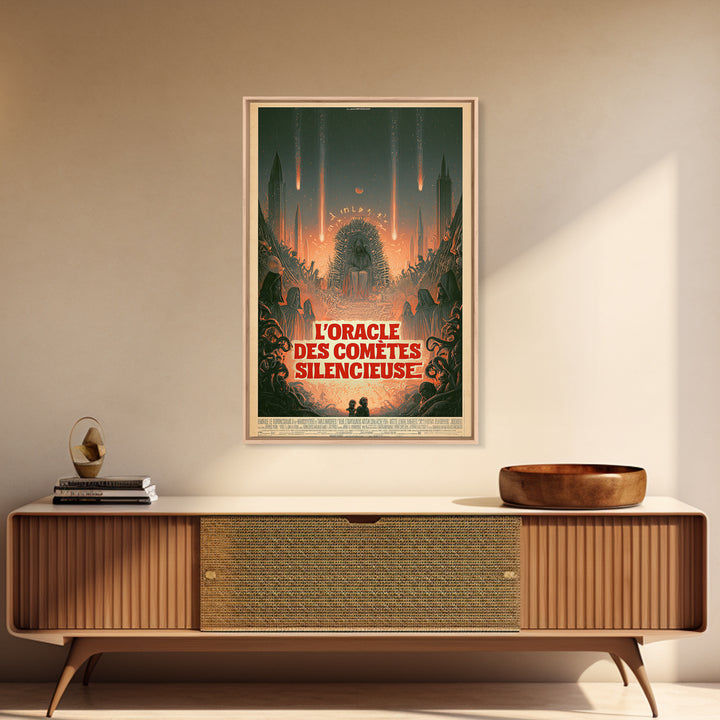 The Oracle Of Silent Comets, French Language Horror Movie Poster, 1960s Horror Art, Cult Horror Poster, Framed Canvas Print