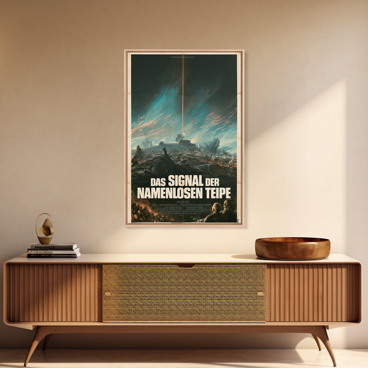 The Signal Of The Nameless Deep, German Language Horror Movie Poster, 1960s Horror Art, Retro Horror Movie Art, Canvas Print