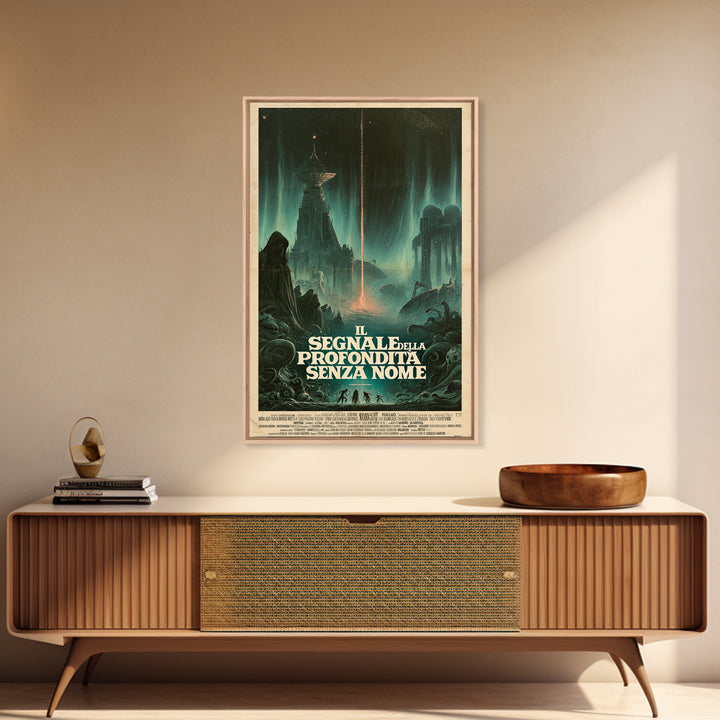 The Signal Of The Nameless Deep, Italian Language Horror Movie Poster, 1970s Horror Art, Cosmic Horror Movie Art, Canvas Print