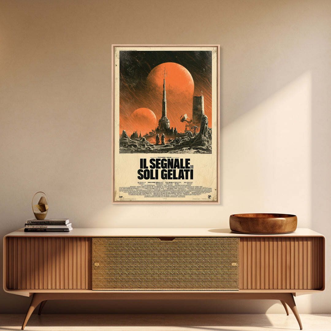 The Signal Of Frozen Suns, Italian Language Horror Movie Poster, 1970s Horror Art, Cult Horror Poster, Framed Canvas Print
