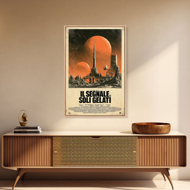 The Signal Of Frozen Suns, Italian Language Horror Movie Poster, 1970s Horror Art, Cult Horror Poster, Framed Canvas Print