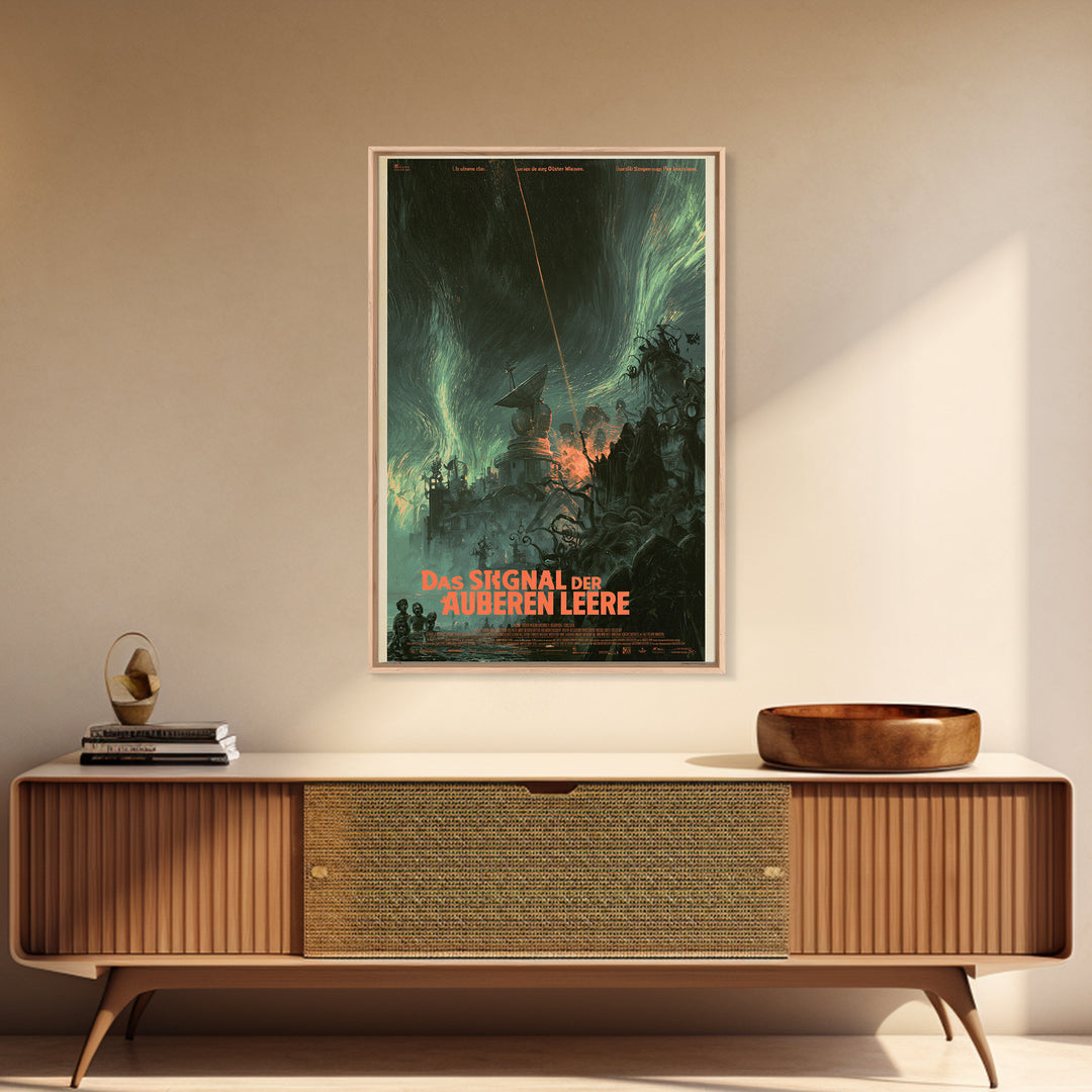 The Signal Of The Outer Void, German Language Horror Movie Poster, 1960s Horror Art, Lovecraftian Horror Poster, Framed Canvas Print