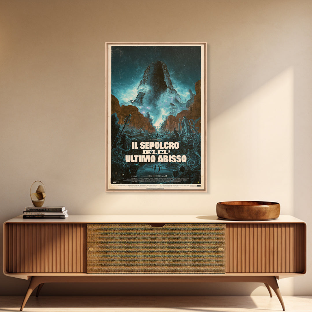 The Tomb Of The Last Abyss, Italian Language Horror Movie Poster, 1970s Horror Art, Lovecraftian Horror Poster, Framed Canvas Print