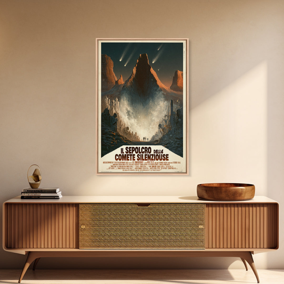 The Tomb Of Silent Comets, Italian Language Horror Movie Poster, 1970s Horror Art, Cult Horror Poster, Framed Canvas Print