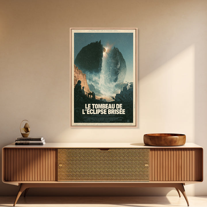 The Tomb Of The Shattered Eclipse, French Language Horror Movie Poster, 1960s Horror Art, Cult Horror Poster, Framed Canvas Print