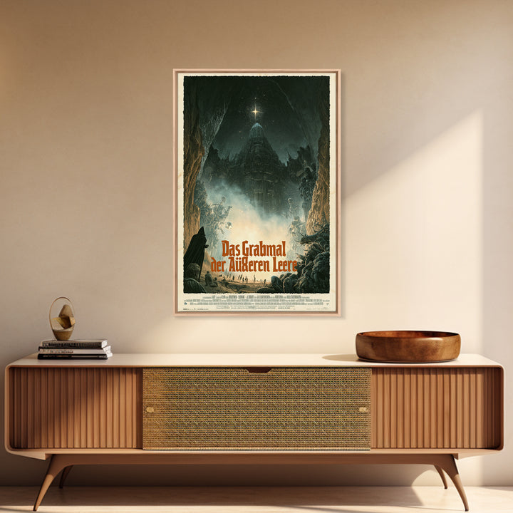The Tomb Of The Outer Void, German Language Horror Movie Poster, 1960s Horror Art, Eldritch Cinema Wall Art, Framed Canvas Print