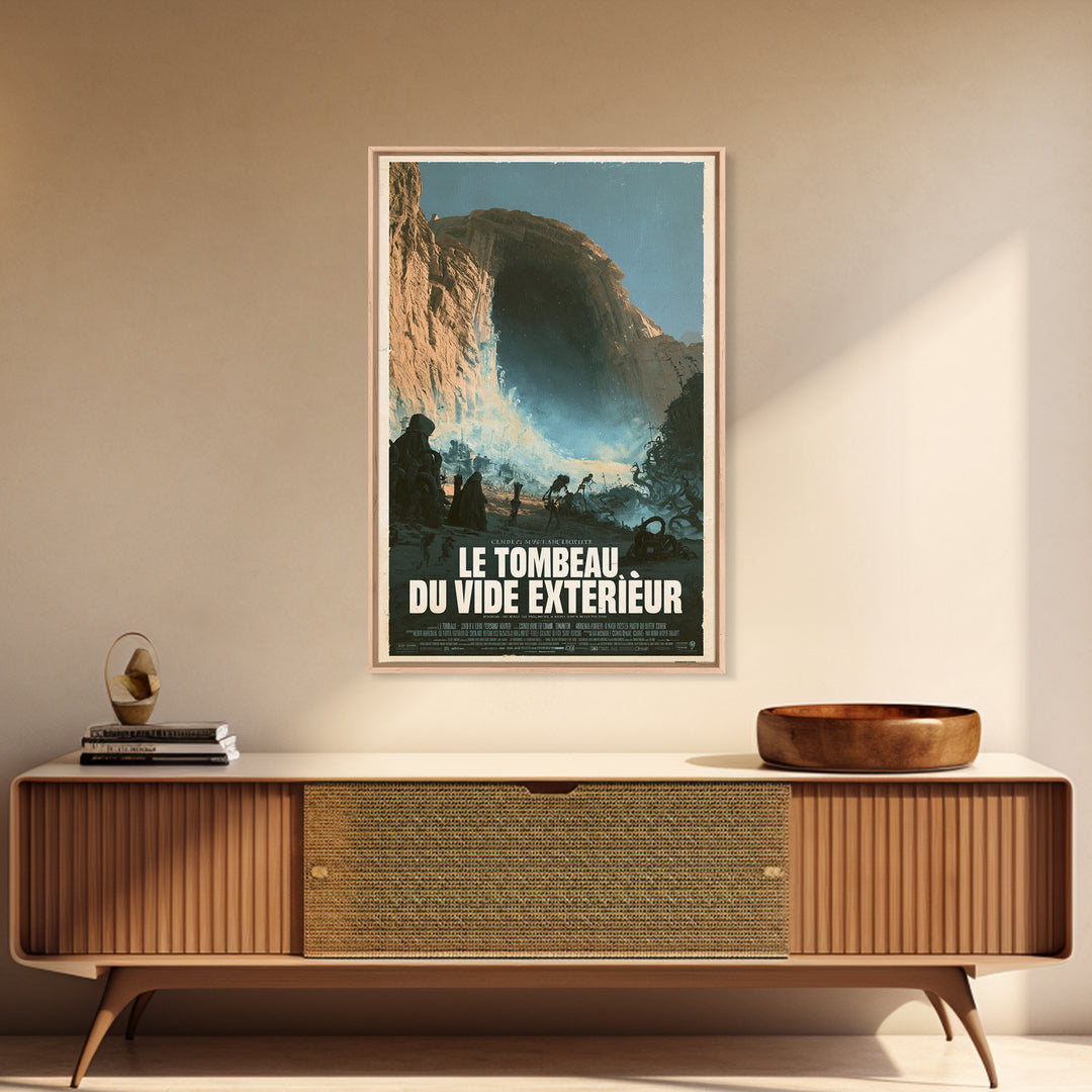 The Tomb Of The Outer Void, French Language Horror Movie Poster, 1960s Horror Art, Eldritch Cinema Wall Art, Framed Canvas Print