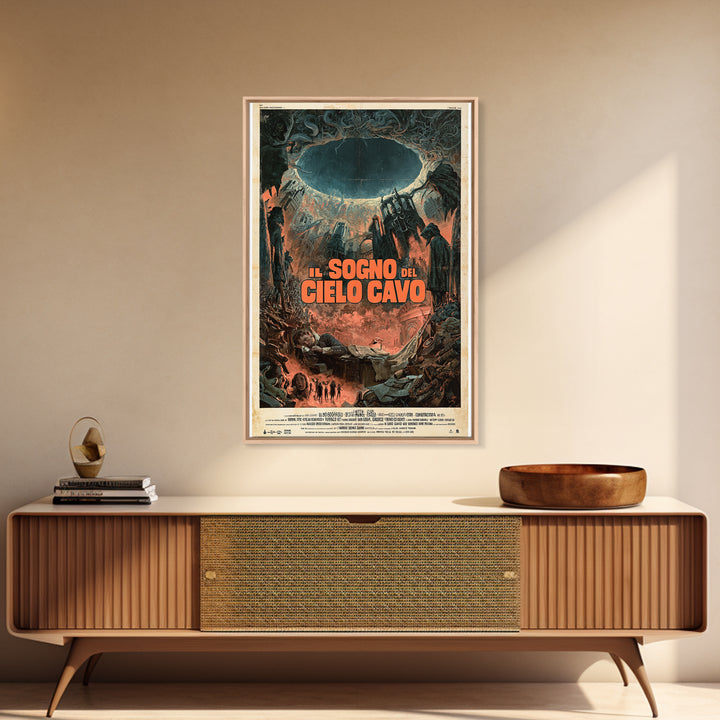 The Dream Of The Hollow Sky, Italian Language Horror Movie Poster, 1970s Horror Art, Cosmic Horror Movie Art, Canvas Print, Macabre Wall Art