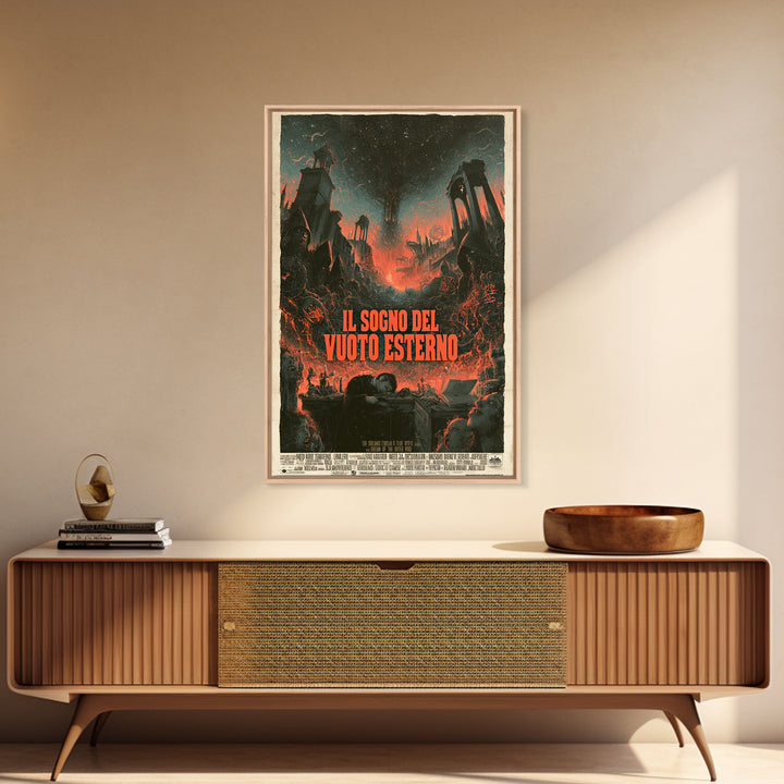 The Dream Of The Outer Void, Italian Language Horror Movie Poster, 1970s Horror Art, Cult Horror Poster, Framed Canvas Print