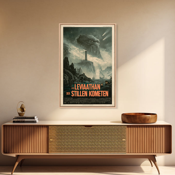 The Leviathan Of Silent Comets, German Language Horror Movie Poster, 1960s Horror Art, Retro Horror Movie Art, Canvas Print, Horror Wall Art