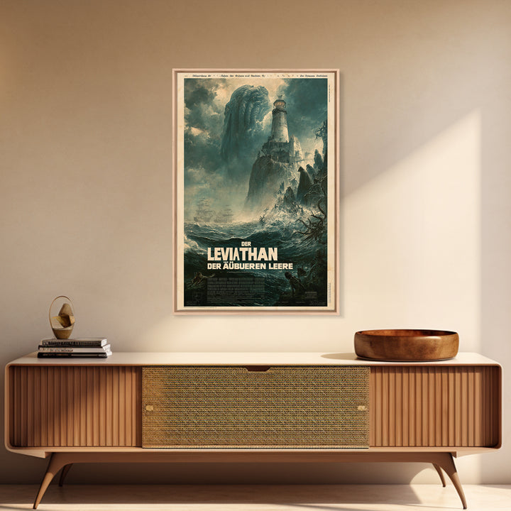 The Leviathan Of The Outer Void, German Language Horror Movie Poster, 1960s Horror Art, Classic Monster Poster, Canvas Print