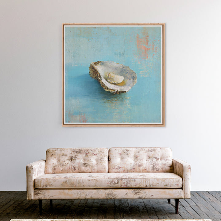 Oyster Shell Study Canvas Print, Coastal Art, Wall Art, Coastal Decor, Fine Art, Coastal, Bird Art, Wood Art, Nautical Decor, COA-1x1-99