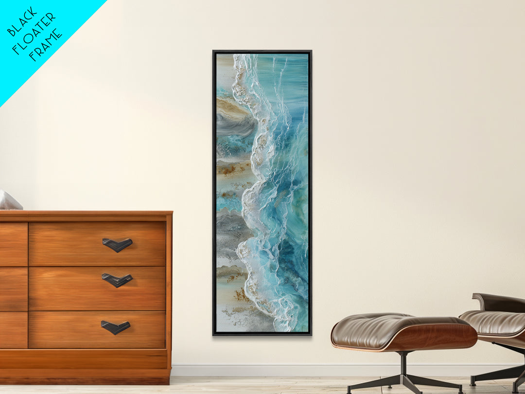 Oyster Shell Study Canvas Print, Coastal Art, Blue Wall Art, Coastal Decor, Oil Painting, Coastal, Gallery Decor, Neutral Decor, COA-1x3-63