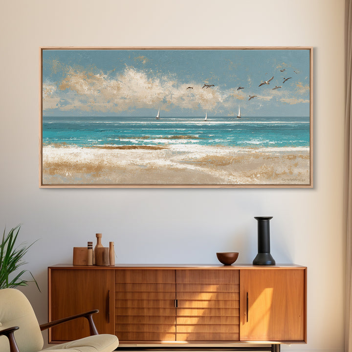 Aerial Sandbar with Turquoise Water Canvas Print, Coastal Art, Wood Wall Art, Coastal Decor, Fine Art, Coastal, Beach Wall Art, COA-2x1-49