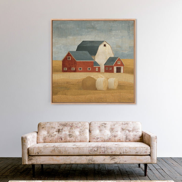 Hay Bales in Late Afternoon Sun Canvas Print, Country Art, Gallery Wall Art, Farmhouse Decor, Fine Art, Country, COU-1x1-92