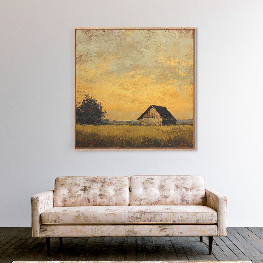 Rustic Barn Silhouette Canvas Print, Country Art, Wall Art, Farmhouse Decor, Fine Art, Country, Digital Print, Printable Art, COU-1x1-99