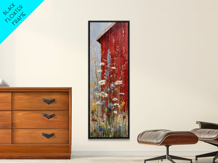 Wildflower Meadow Beside an Old Fence Canvas Print, Country Art, French Country, Farmhouse Decor, Country, Luxury Decor, COU-1x3-38